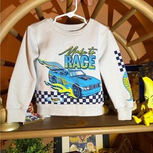 Hot Wheels Kids Sweatshirt -Gray Fleece Lining